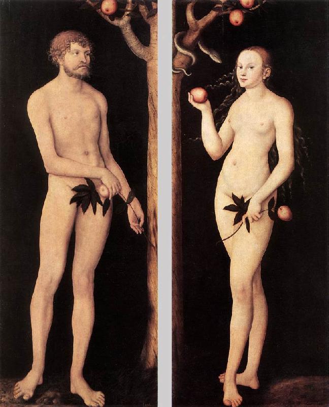 CRANACH, Lucas the Elder Adam and Eve 01 oil painting image